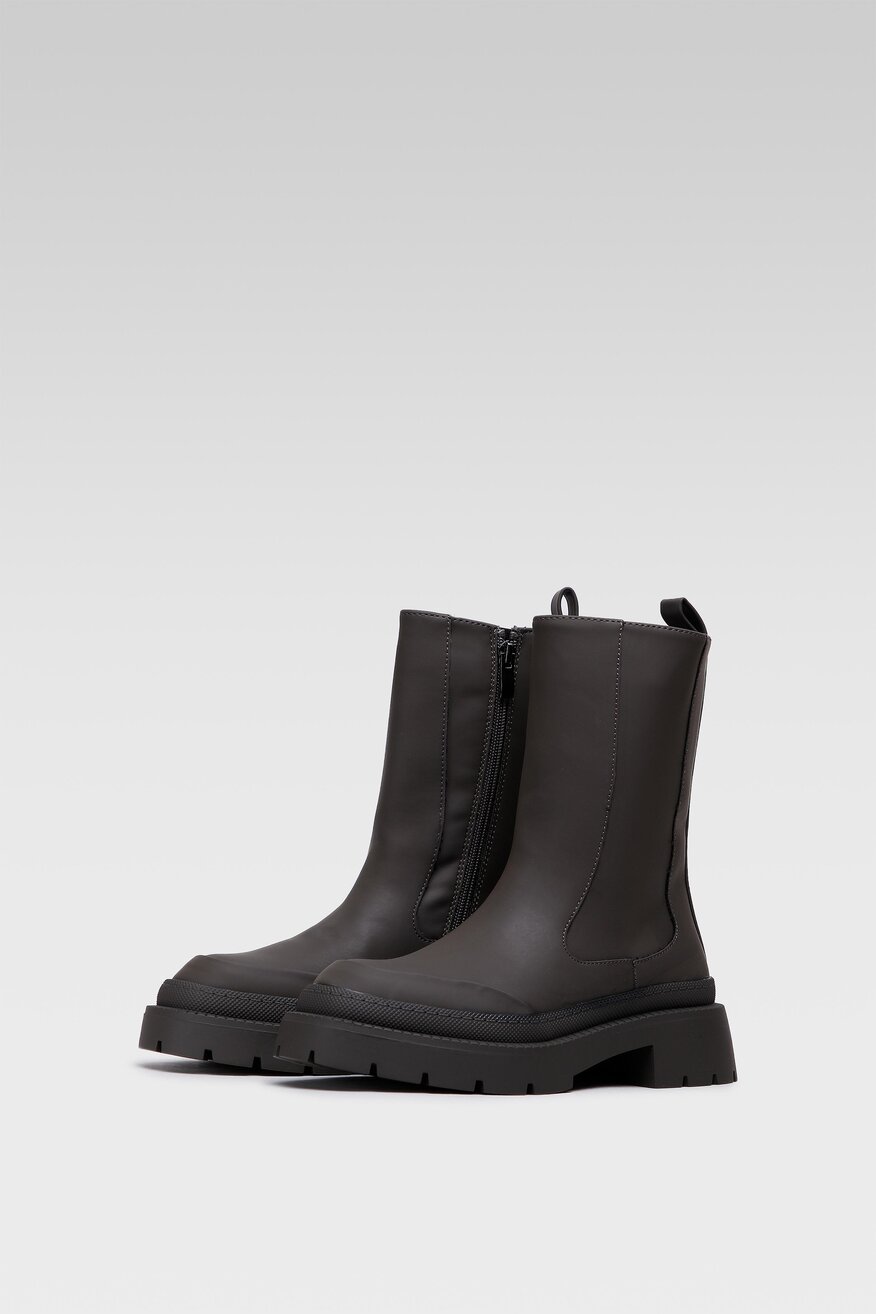 Jenny Fairy - Botki khaki z suwakiem - 5904248104528