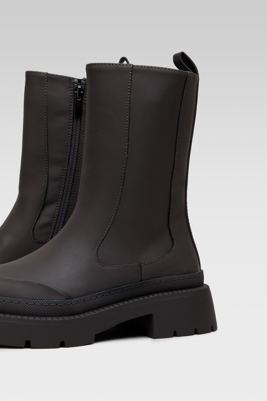 Jenny Fairy - Botki khaki z suwakiem - 5904248104528