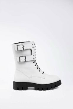 šněrovací bota vysoká Gino Rossi RST-DTI604 BÍLÁ